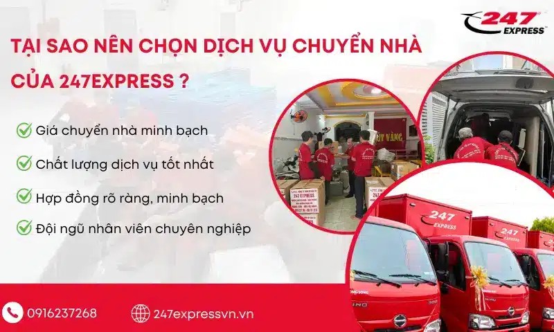 Dịch vụ chuyển nhà 247Express - Lựa chọn tốt nhất cho khách hàng