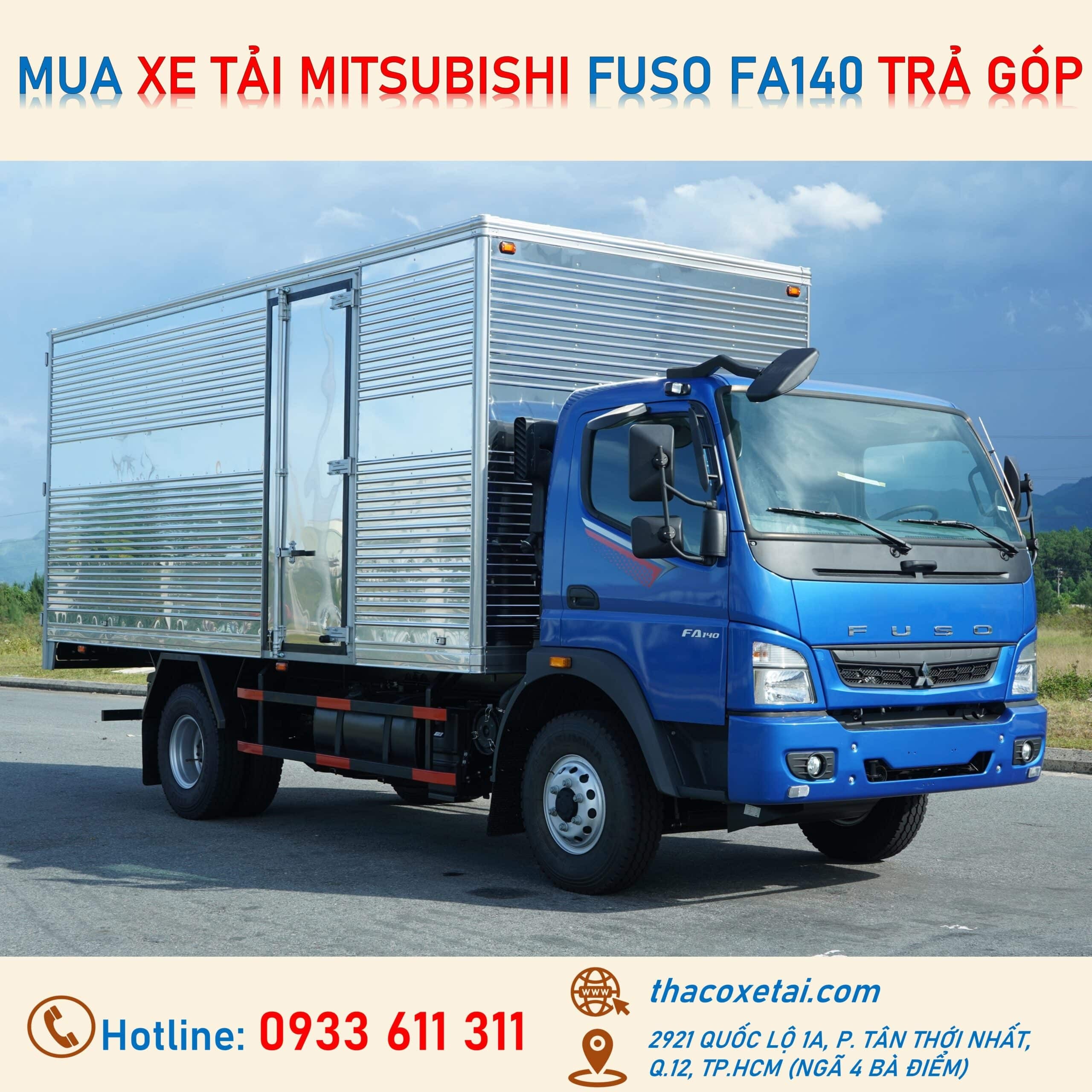 Xe tải Fuso 7 tấn FA140 thùng kín, chuyên chở hàng hóa đa dạng, bảo vệ khỏi thời tiết