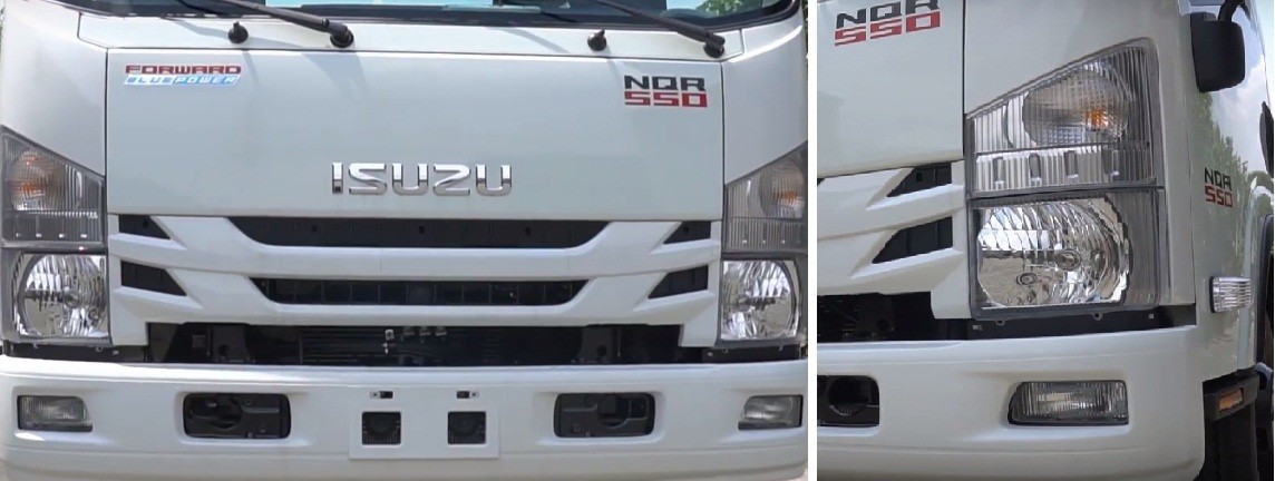 Mặt nạ trước xe tải Isuzu 5 tấn NQR75M thùng đông lạnh 2015