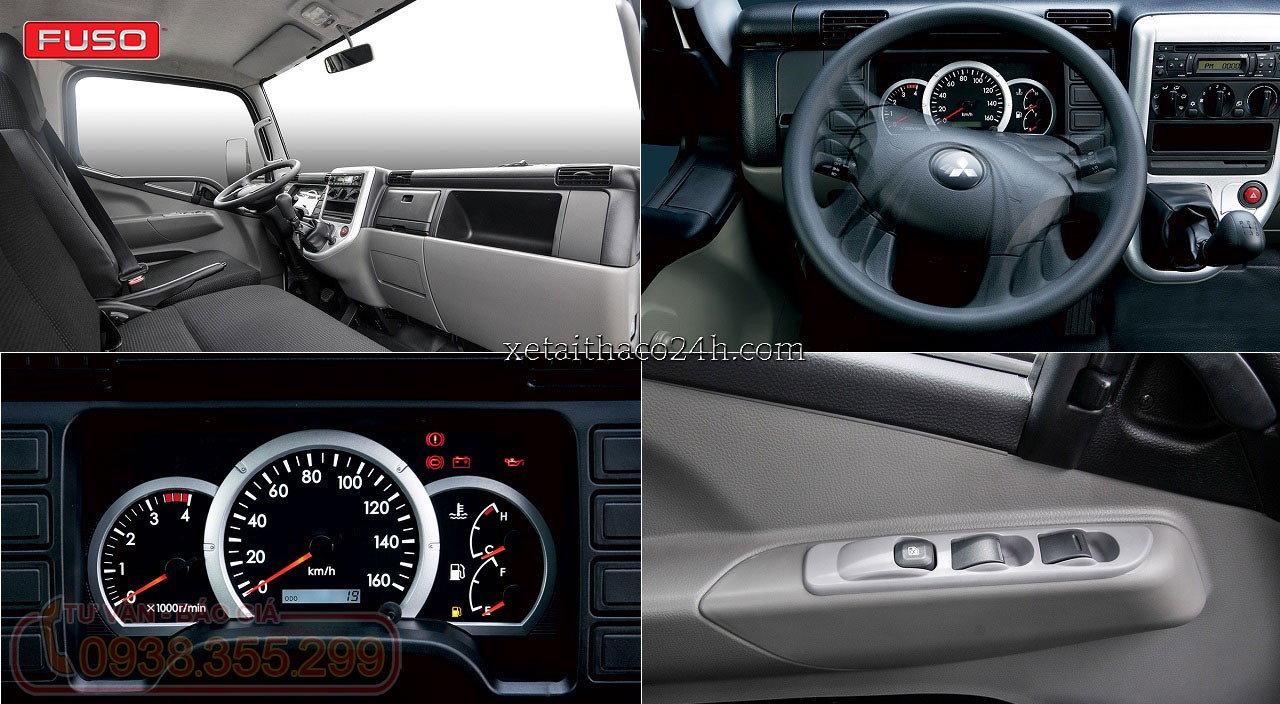 Cabin interior of the Mitsubishi Canter 4.99 truck