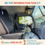 Nội thất cabin xe tải Fuso 7 tấn FA140 rộng rãi và tiện nghi, thiết kế tối ưu cho người lái