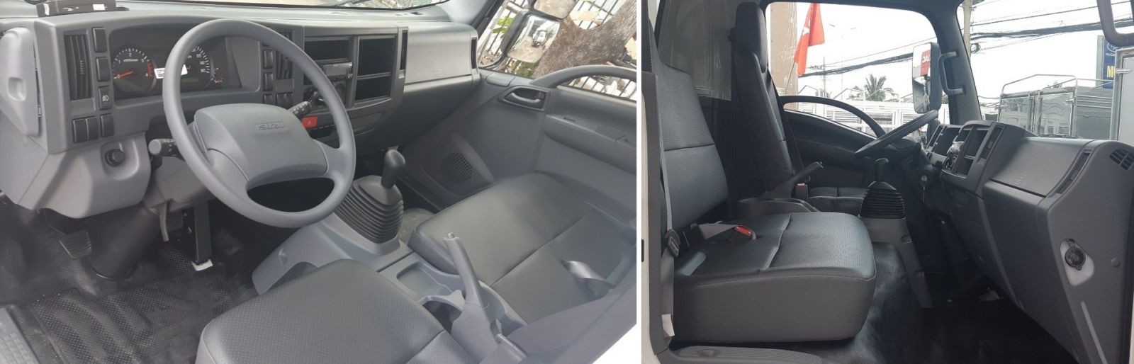 Intérieur du camion Isuzu 4 tonnes au design moderne et spacieux