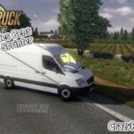 Mercedes Benz Sprinter v2.5 và rơ moóc trong mod xe tải con ETS2 1.15