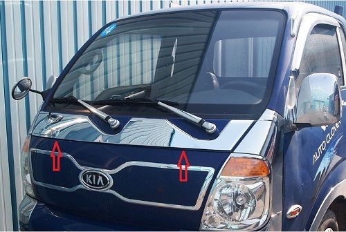 alt: Ốp trang trí nắp capo xe tải