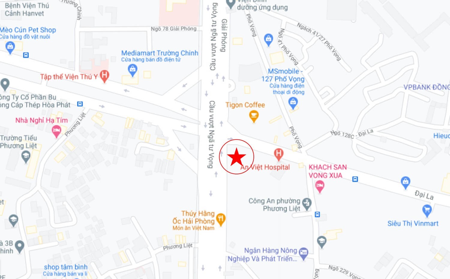 Bản đồ vị trí pano quảng cáo khi nhìn trên bản đồ