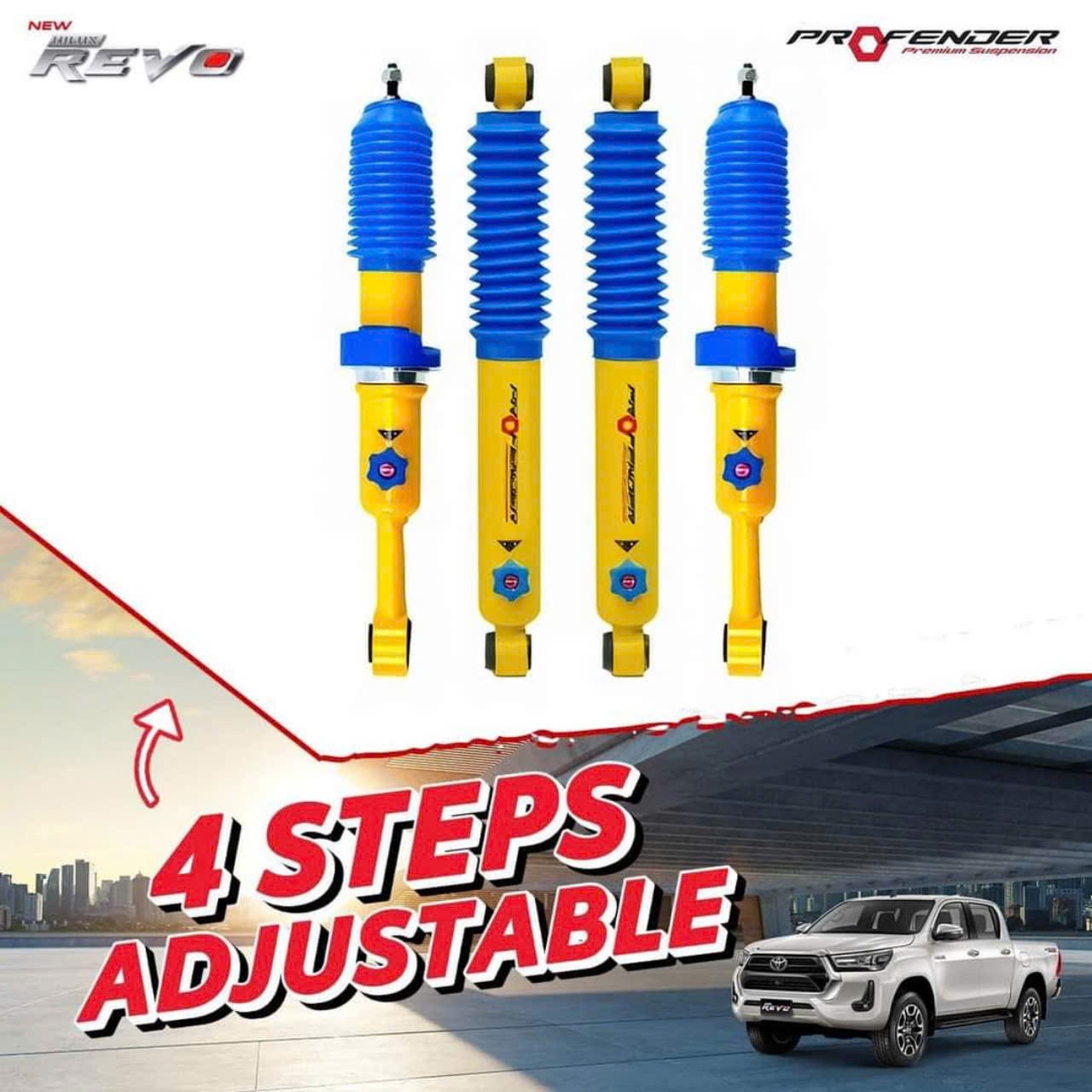 Hình ảnh phuộc Profender 4 Step, một lựa chọn phổ biến cho nhu cầu giảm xóc cơ bản và nâng cấp nhẹ.