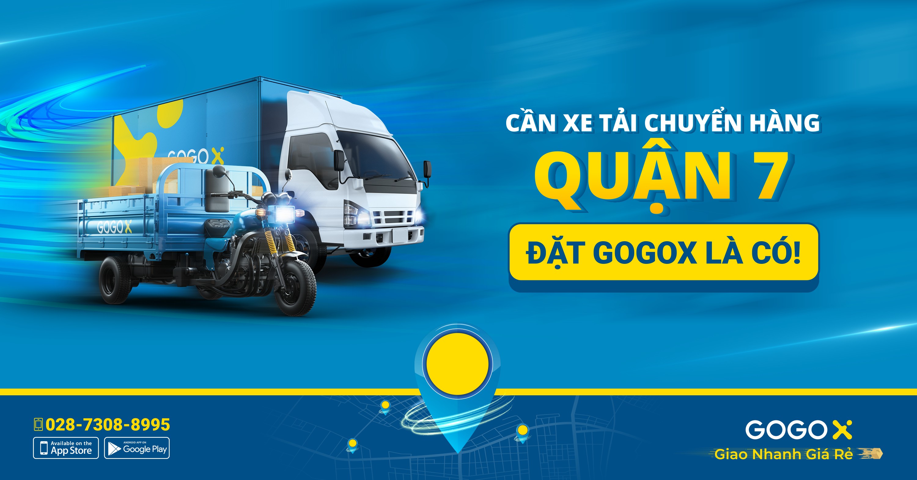 Xe tải chở hàng quận 7 nhanh chóng và tiện lợi