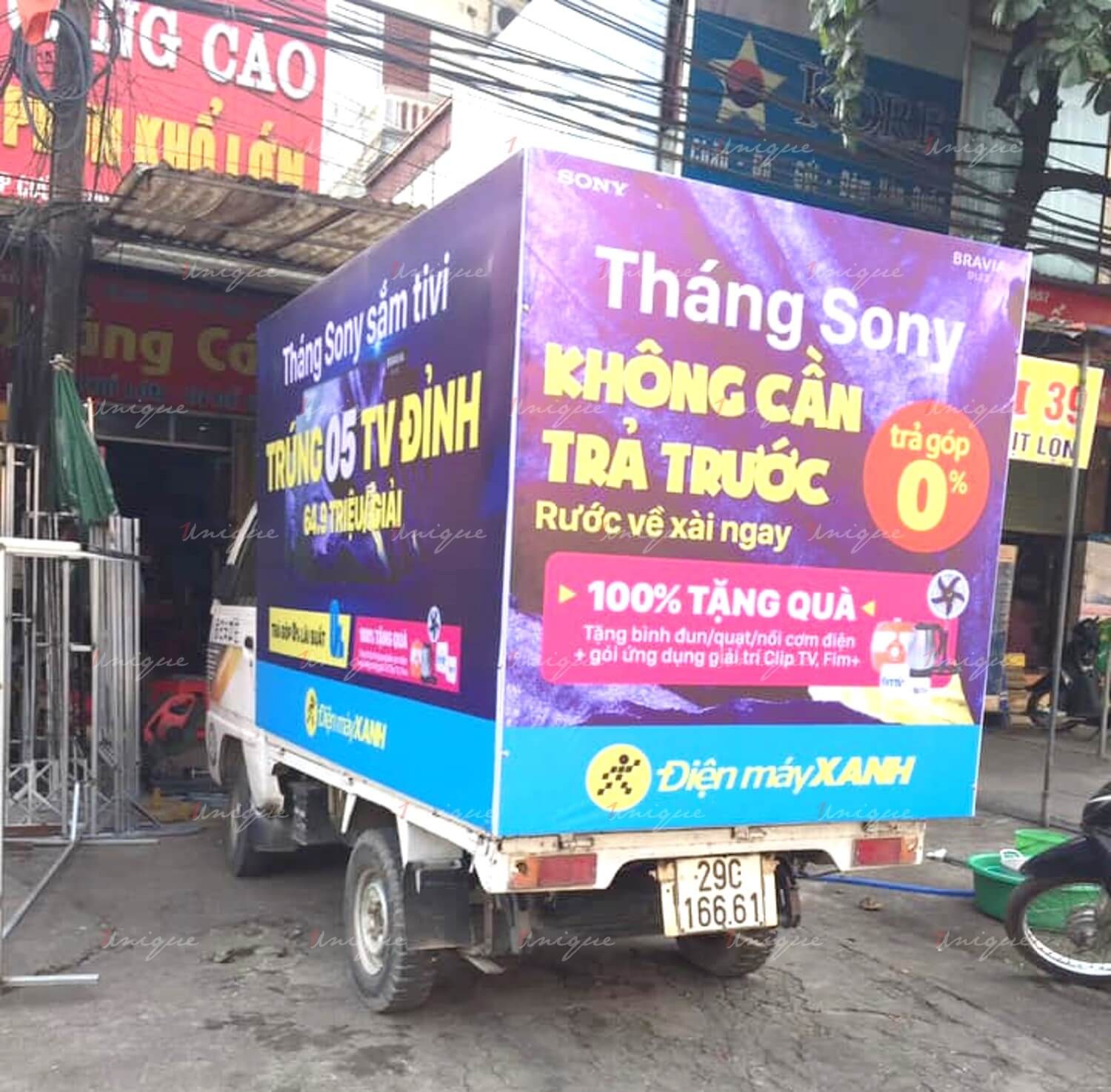 Quảng cáo 3 mặt thùng xe tải