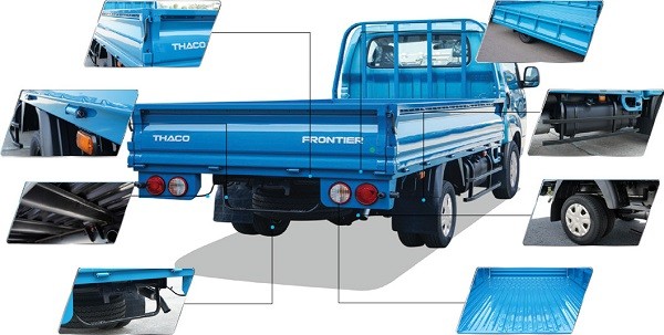 Quy cách thùng lửng xe tải Kia K200 với kích thước chi tiết