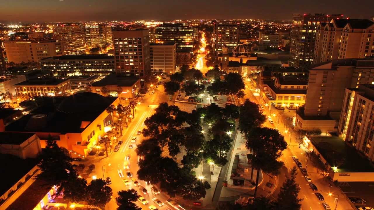 Vista panoramica di San Jose, California.
