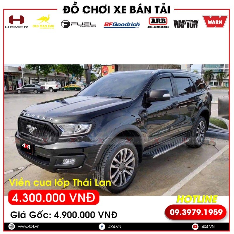 Viền cua lốp cho Ford Everest