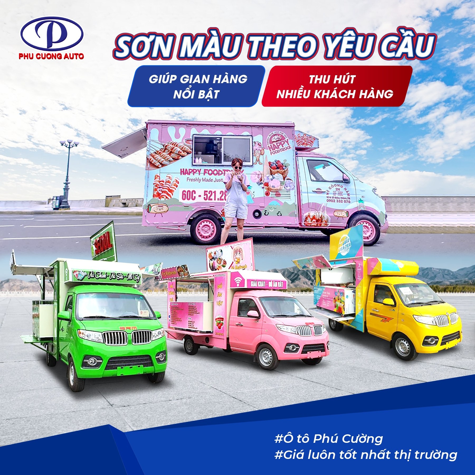 Chọn màu sơn phù hợp với loại sản phẩm thức ăn bạn bán