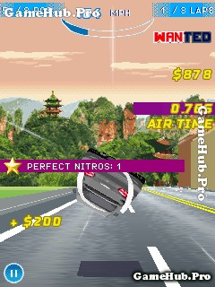 Giao diện màn hình game Asphalt Nitro phiên bản hack tiền không giới hạn cho Java