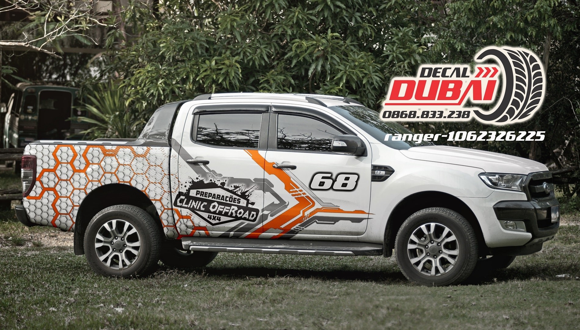 tem xe ford ranger đơn giản tinh tế