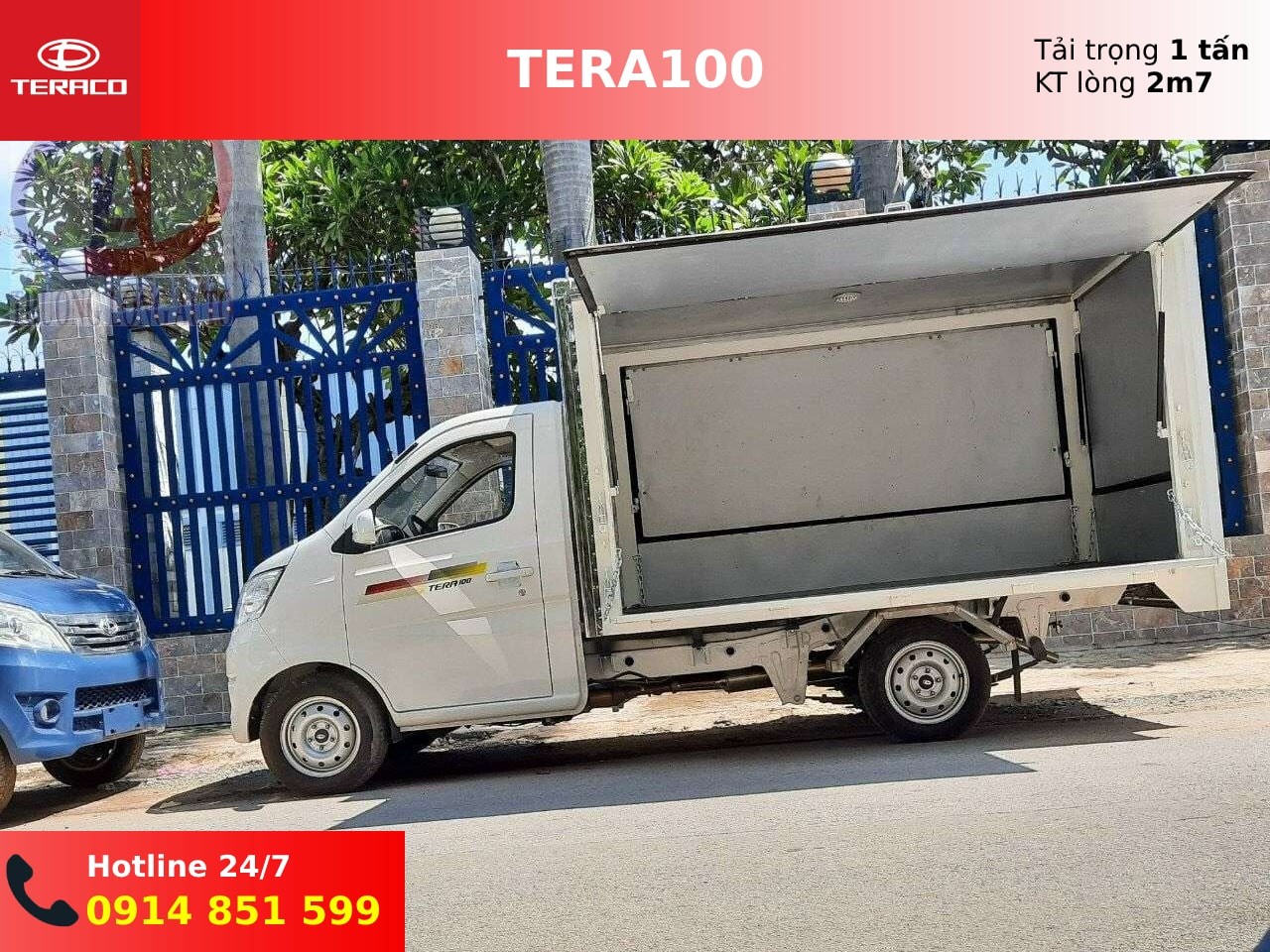 Teraco Tera100 con caja cerrada con puerta de ala de gaviota