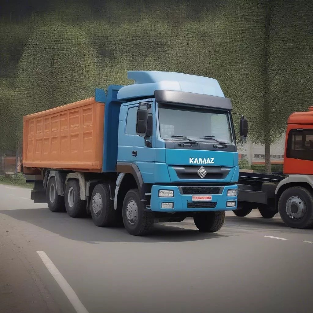 Thùng xe đa dạng của Kamaz 43118 Chassis 13.4 tấn