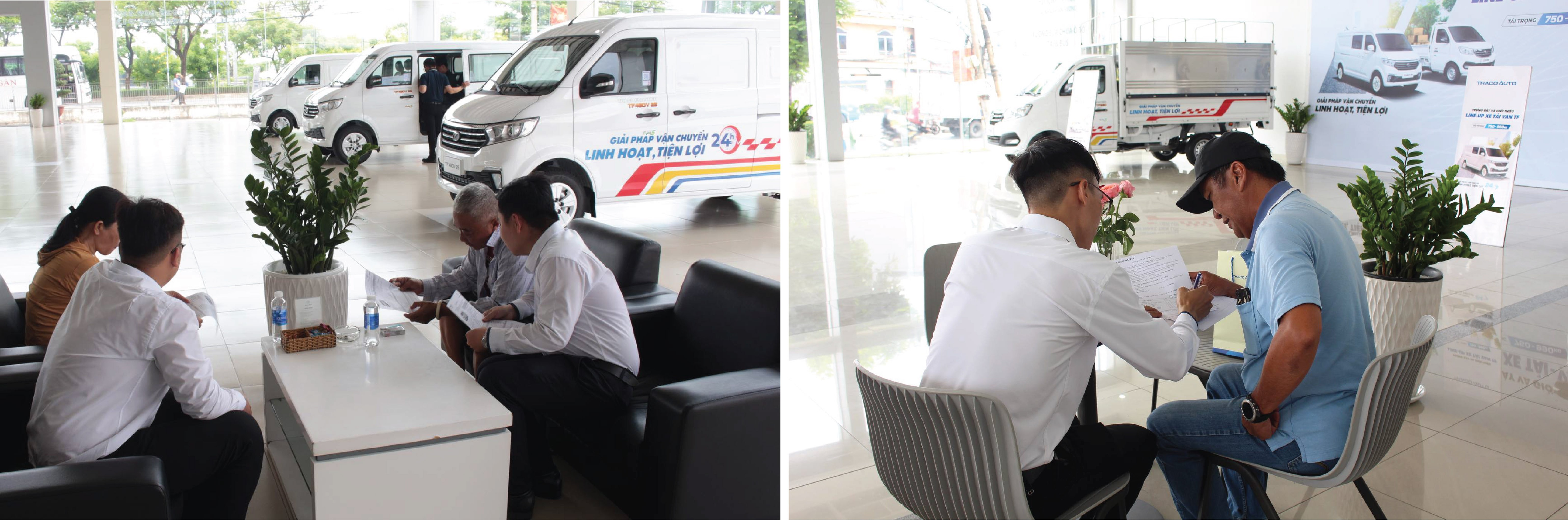 Khách hàng được trải nghiệm và tư vấn trực tiếp về các mẫu xe tải thế hệ mới