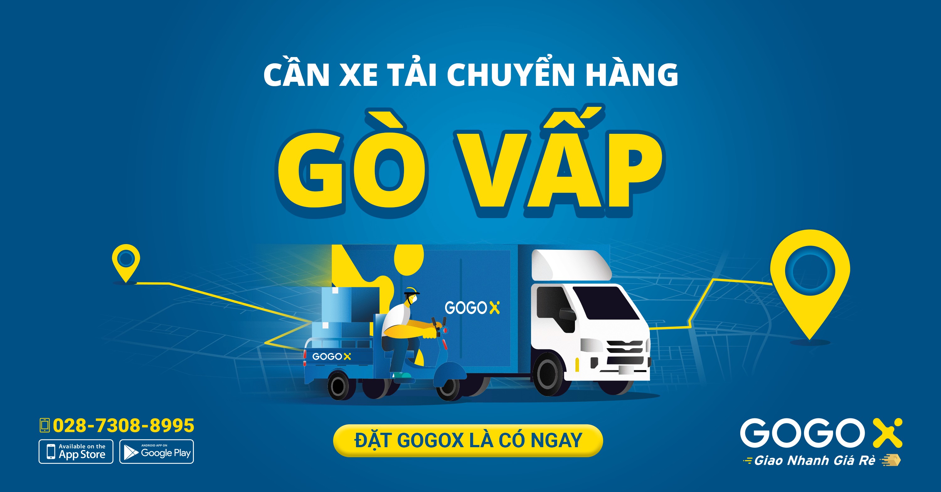 Hình ảnh xe tải chở hàng GoGoX minh họa dịch vụ
