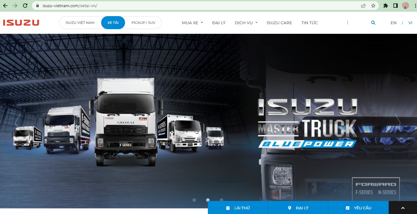 Website xe tải