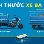Kích thước thùng xe ba gác - GOGOX