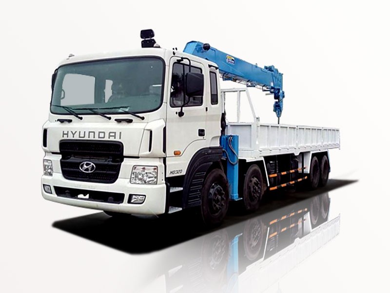 Xe cẩu Hyundai HD320 12 tấn gắn cẩu Dongyang 10 tấn 5 khúc