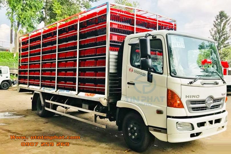 Xe chở gia cầm Hino 4 tấn - thùng xe thông thoáng
