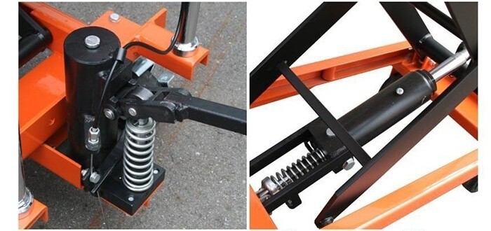 Carretilla elevadora de mesa Ssangyong en fábrica