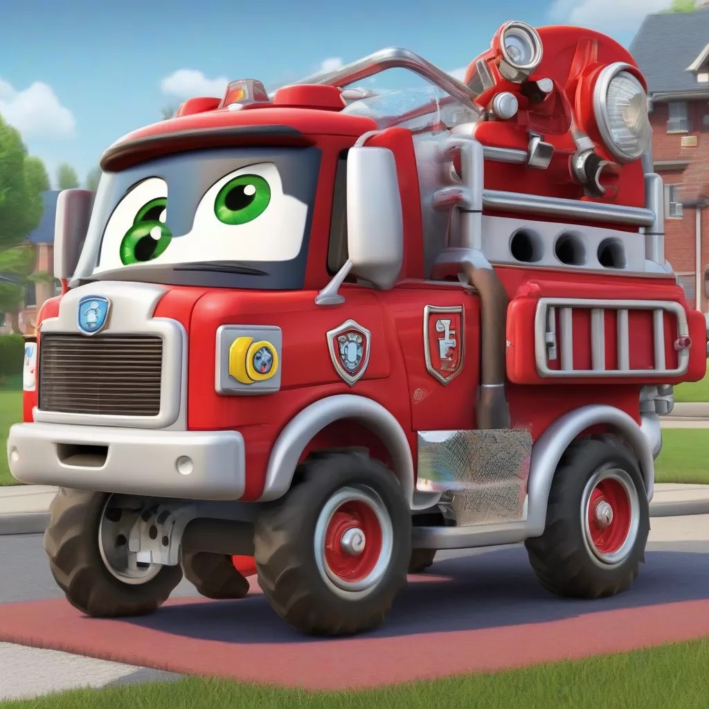 Moderne, krachtige 3D cartoon truck