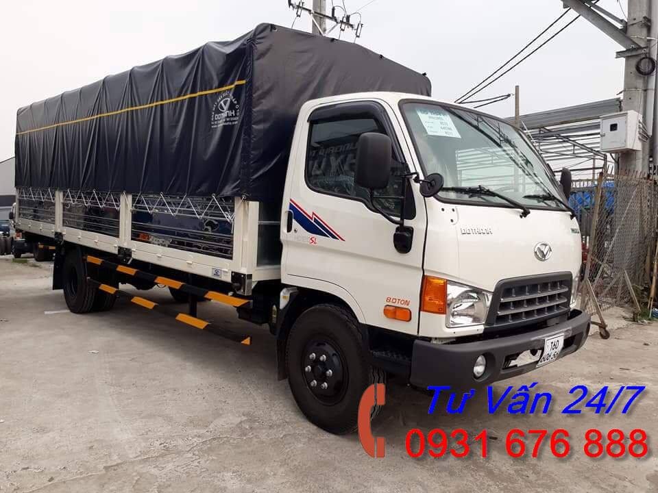 Nội thất xe tải HD120SL thùng 6m2