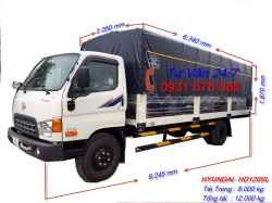 XE TẢI 8.5 TẤN HYUNDAI HD120SL THÙNG 6.2 M