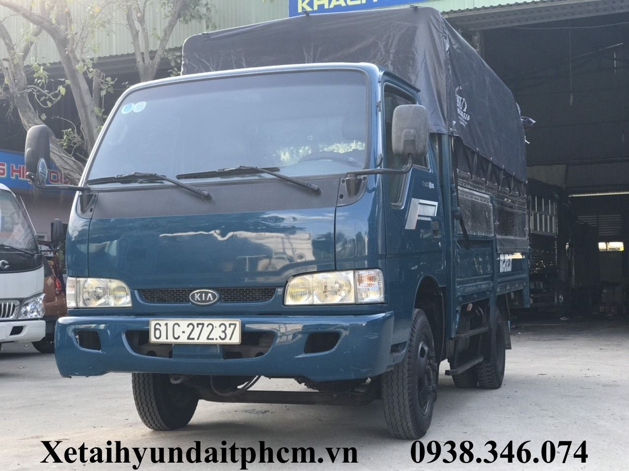 Góc chụp cận cảnh cabin xe tải cũ Kia K165 đời 2017