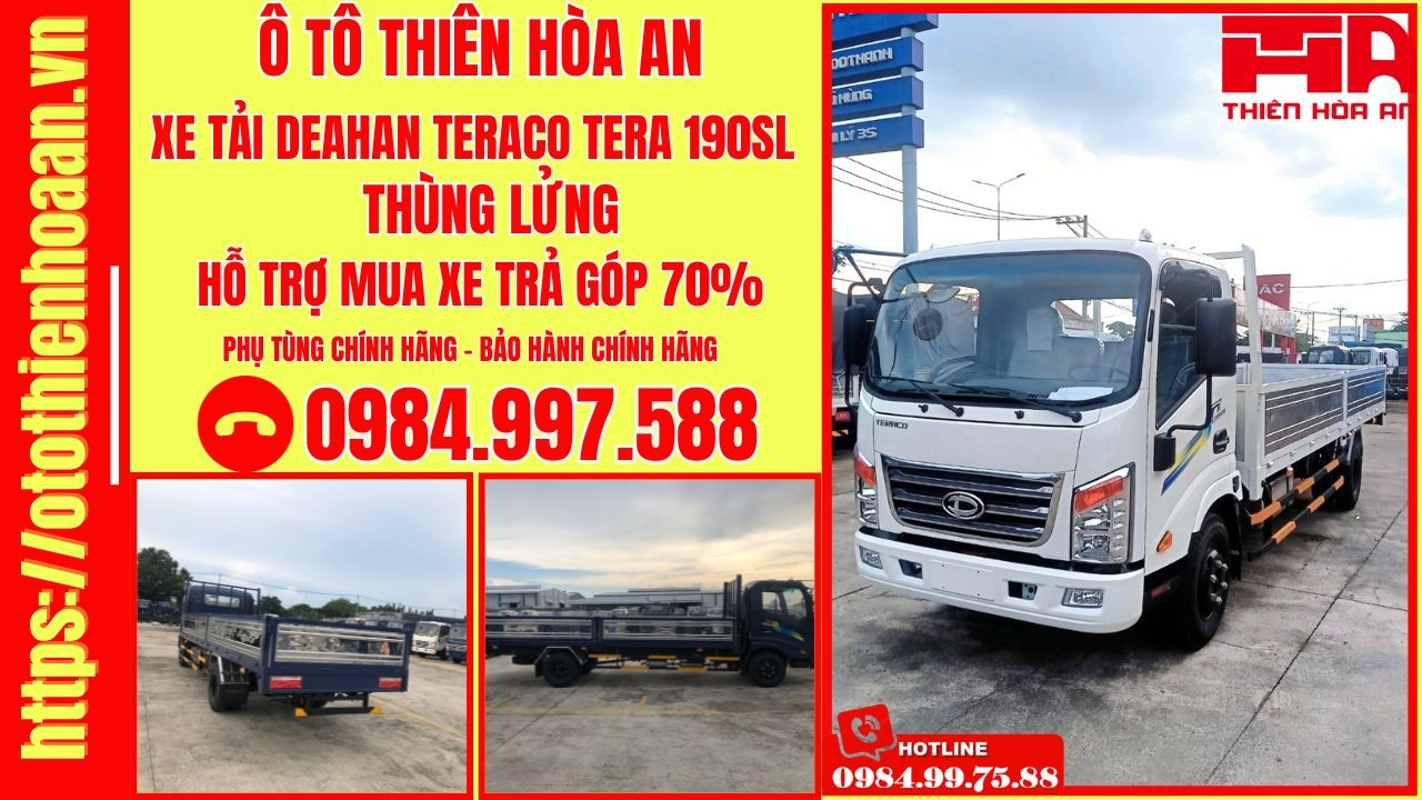 Xe tải Tera 190sl thùng lửng - thiÃªn hÃ²a an auto