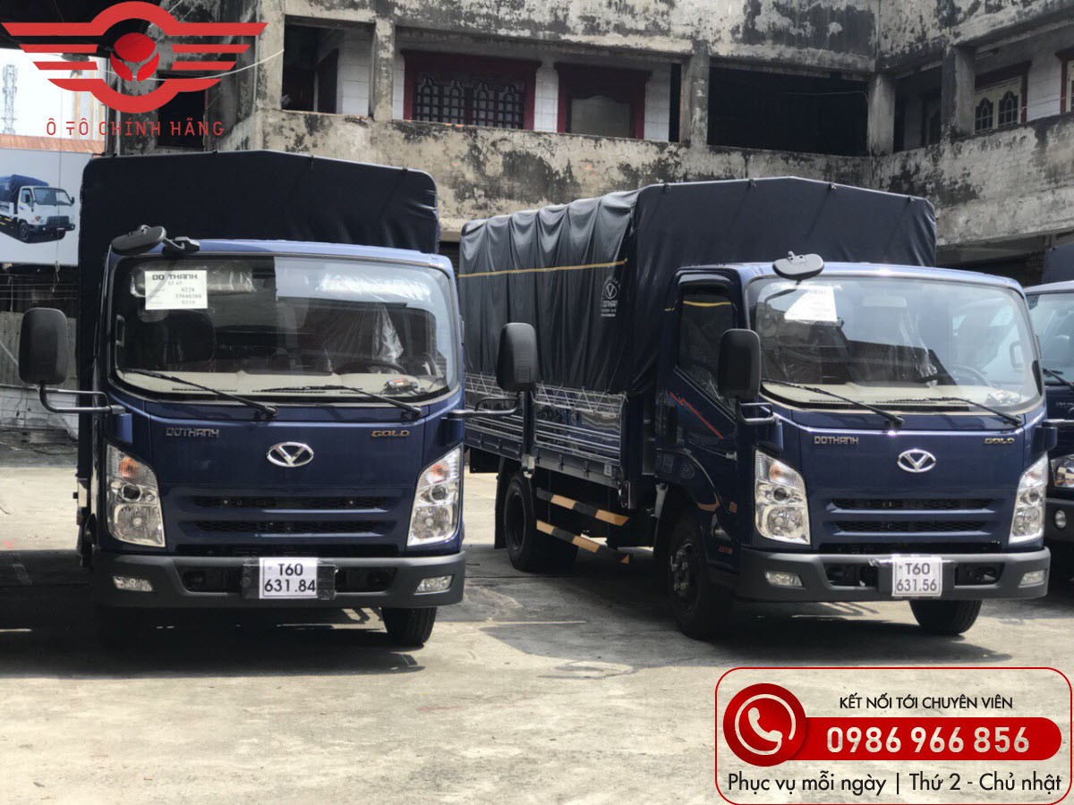 Image générale du camion avec bâche Dothanh IZ65 Gold 3.5 tonnes