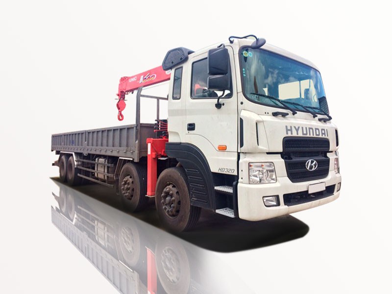 Xe tải Hyundai 4 chân 16 tấn gắn cẩu Unic URV554