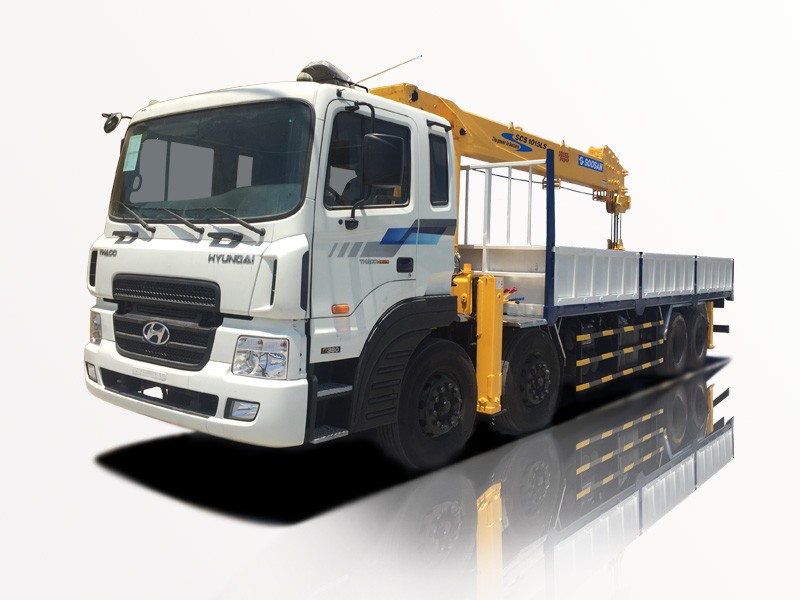 Xe tải Hyundai HD320 8 tấn gắn cẩu Soosan 10 tấn 5 khúc