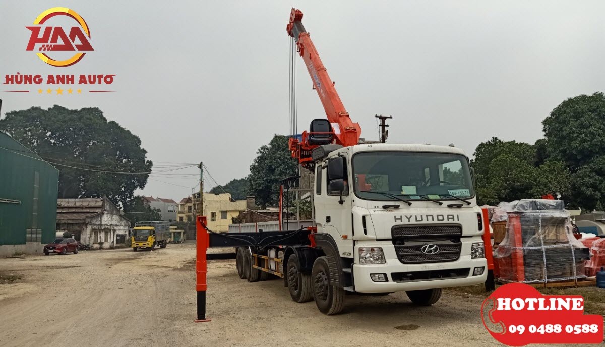 现代Hyundai HD320配备Kanglim 12吨起重机技术参数