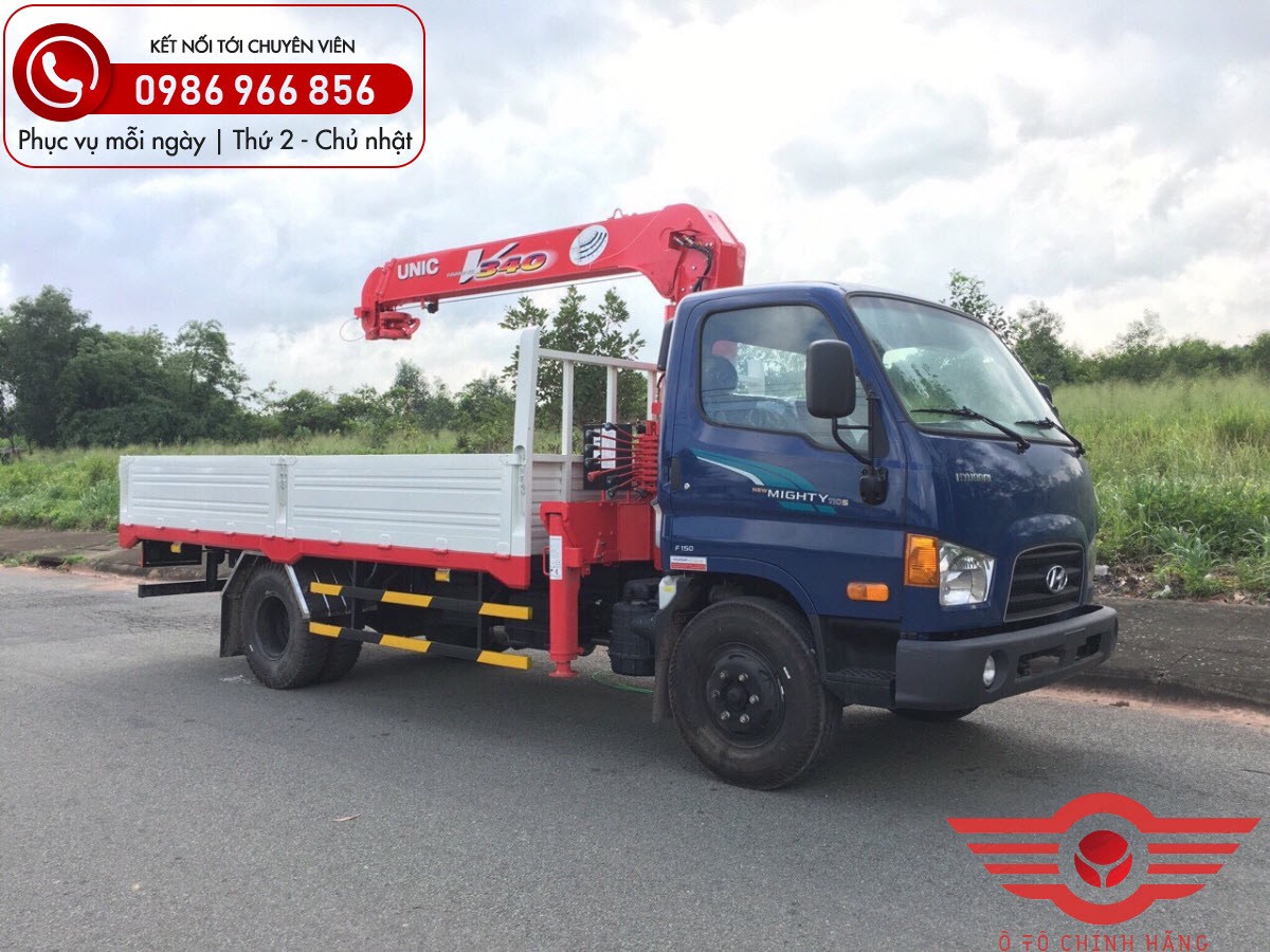 Xe tải Hyundai New Mighty 110SL Gắn Cẩu UNIC 3 Tấn