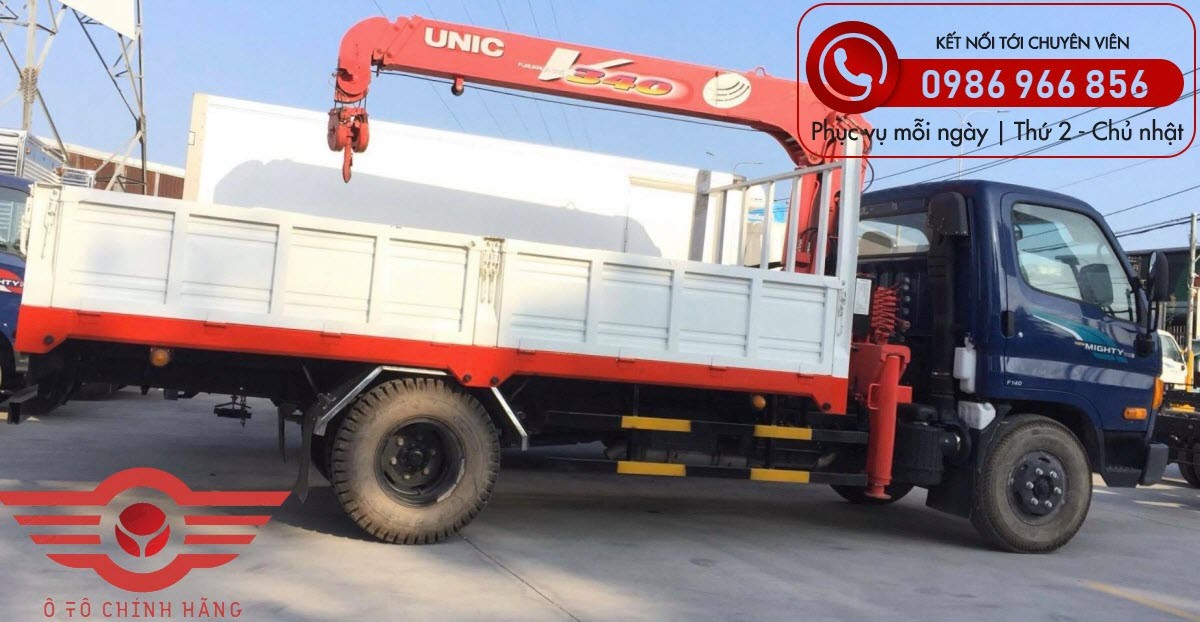 Xe tải Hyundai New Mighty 110SL Gắn Cẩu UNIC 3 Tấn