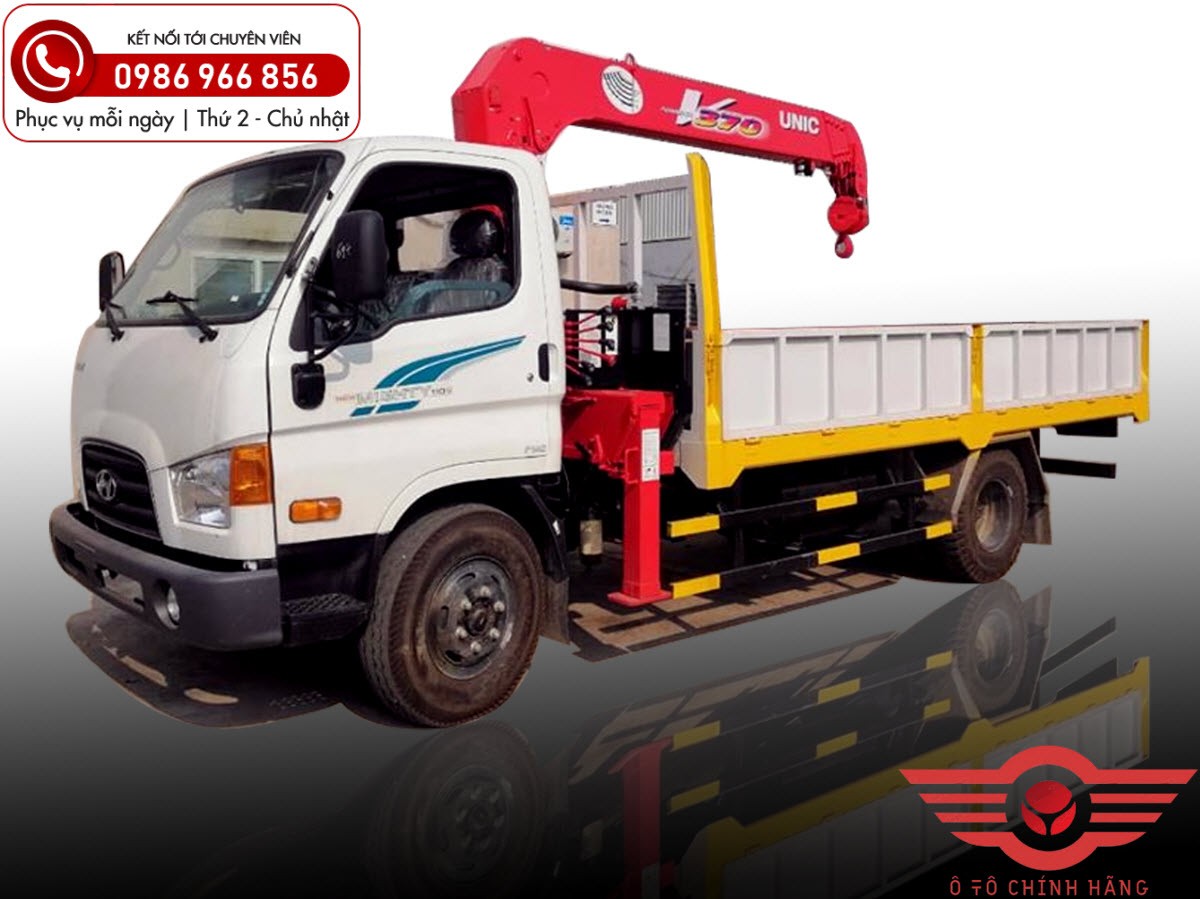 Xe tải Hyundai New Mighty 110XL gắn cẩu UNIC 3 tấn