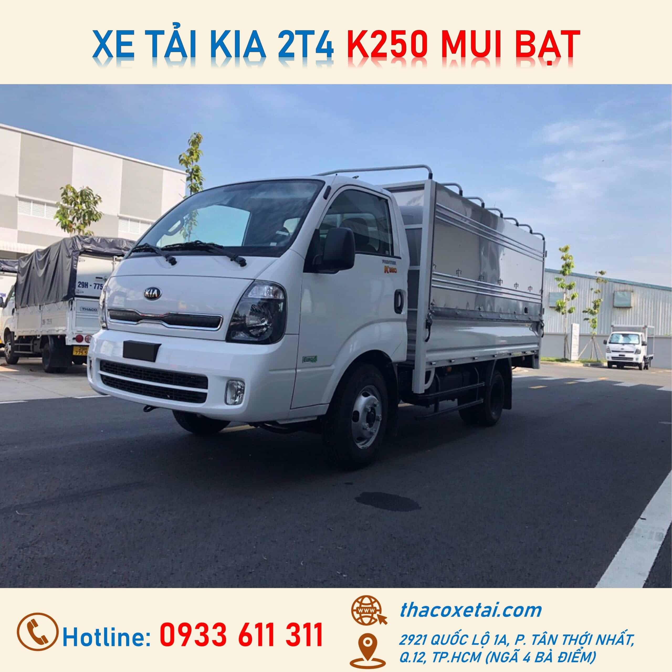 Xe Tải Kia K250 2T4 Mui Bạt