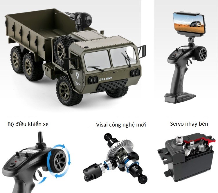Camion militare RC FY004 su terreno fuoristrada