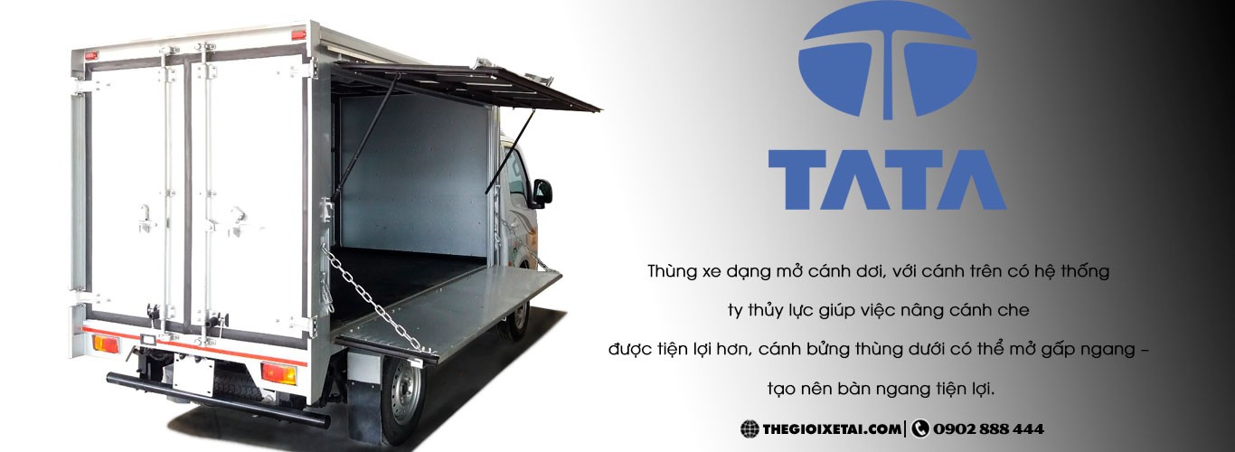 Xe tải Tata Super Ace 1T2 thùng kín cánh dơi