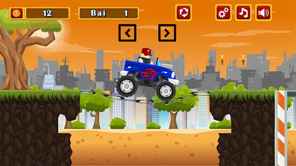 Imagen del juego destacando la recolección de oro durante la partida en Offroad Truck 2