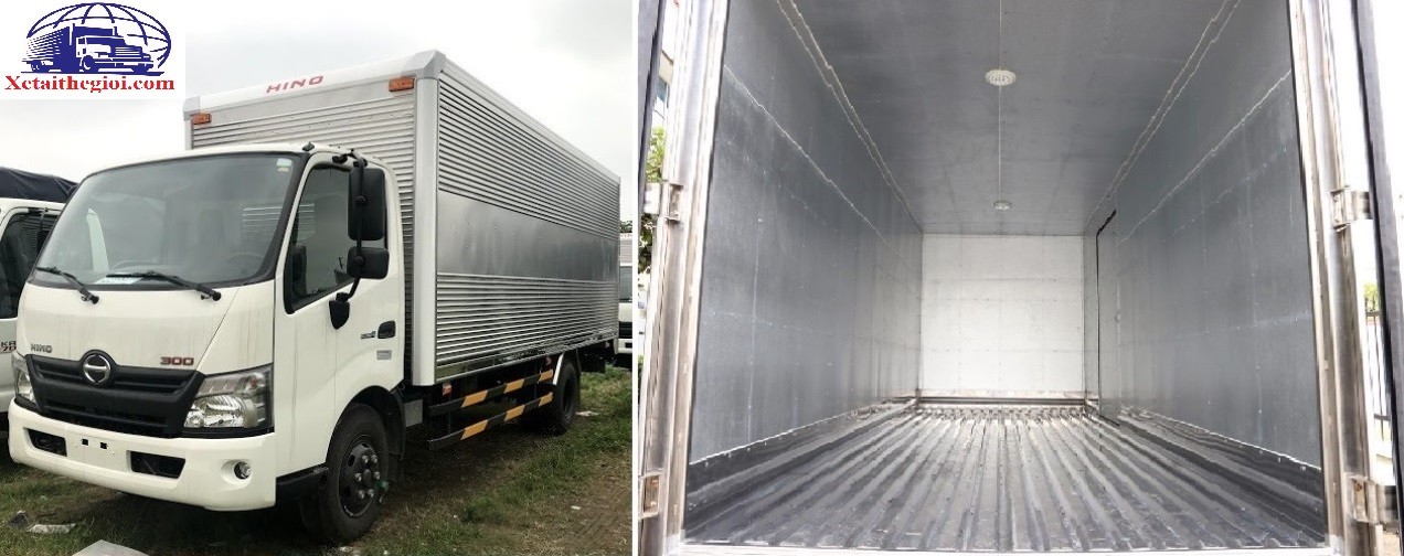 Xe tải Hino 4.5 tấn thùng kín bảo quản hàng hóa an toàn, kích thước lòng thùng tiêu chuẩn