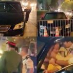 Hiện trường vụ tai nạn giao thông nghiêm trọng, xe biển xanh gây tai nạn bỏ chạy, thể hiện sự coi thường pháp luật và trách nhiệm của người lái xe.