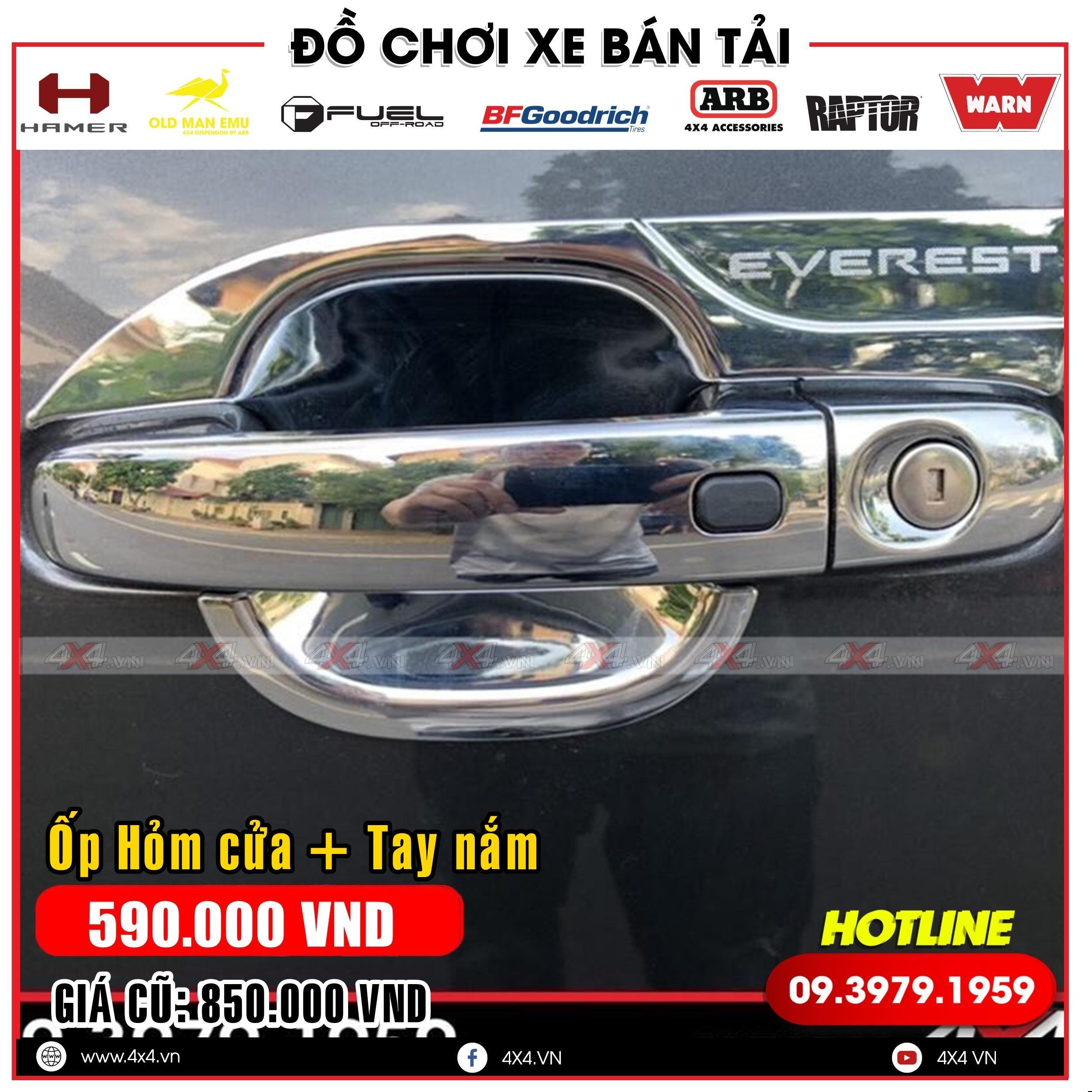 Cubiertas de manijas de puerta para Ford Everest