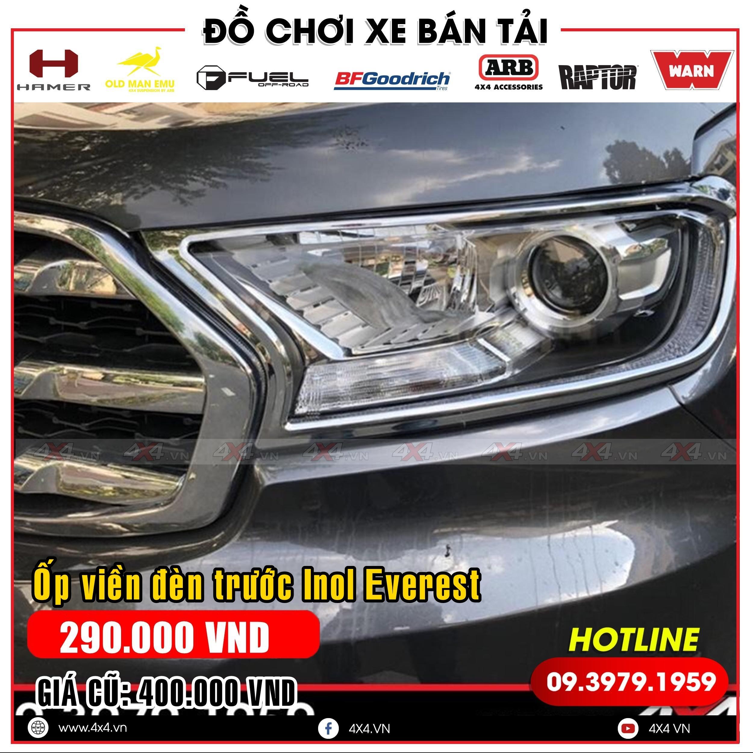 Embellecedores de faro delantero inoxidable para Ford Everest