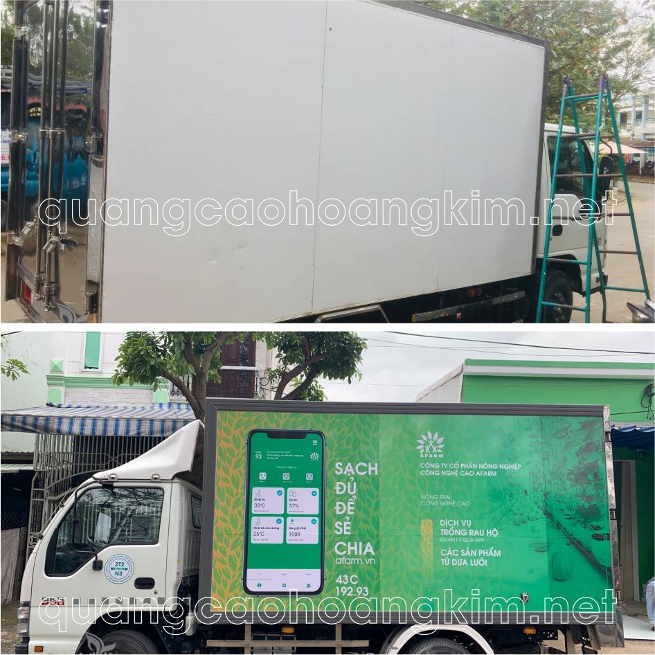 Truck decal advertising beverage products
