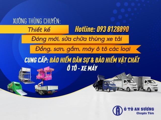 Đóng thùng xe tải theo yêu cầu tại Ô Tô An Sương