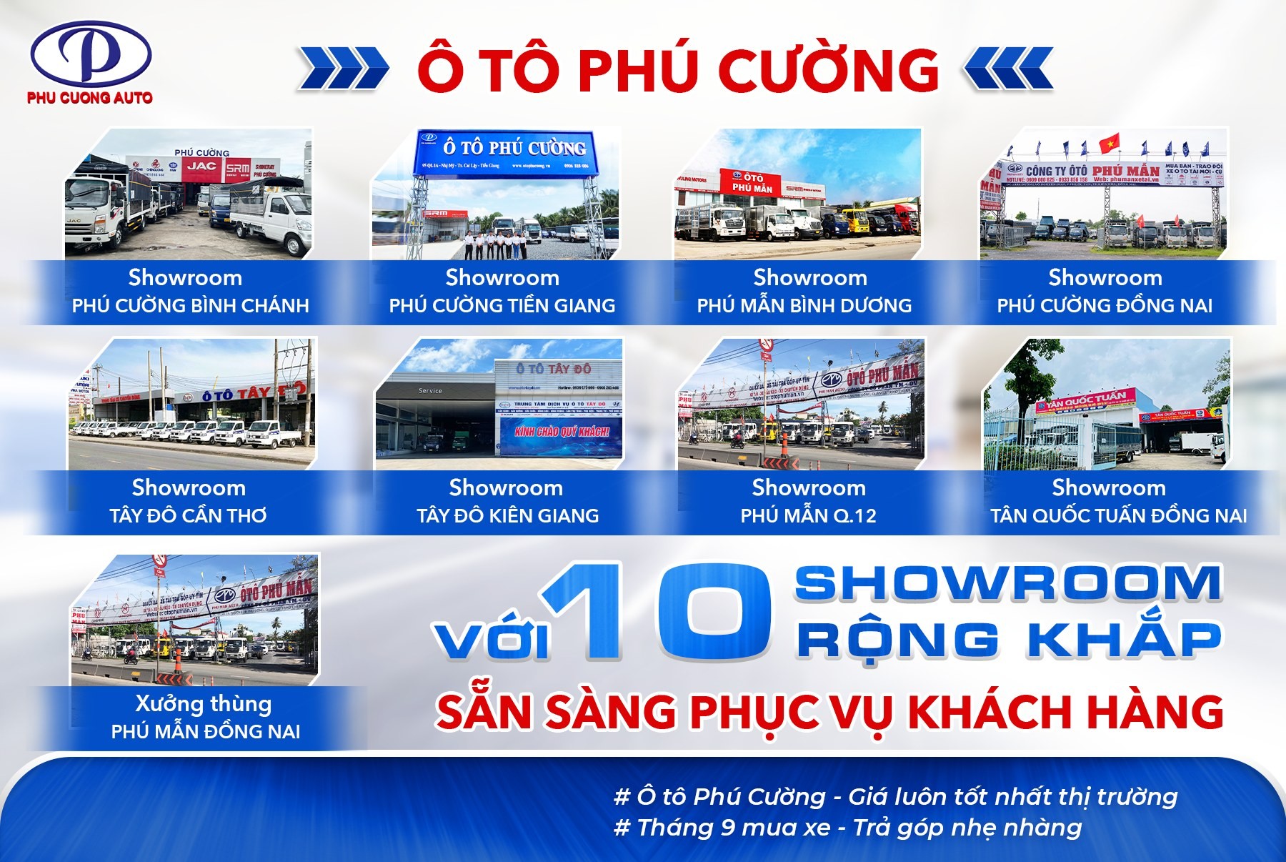 Ô tô Phú Cường heeft een uitgebreid showroomnetwerk
